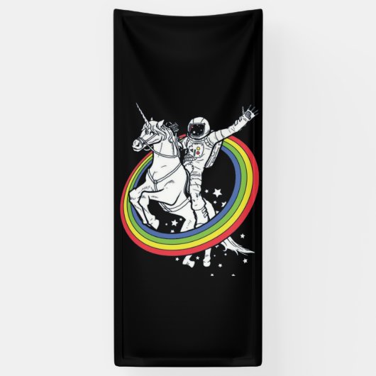 Astronaut Riding Unicorn Spandoek (Verticaal)