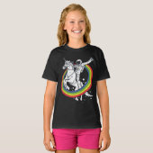 Astronaut Riding Unicorn T-Shirt (Voorkant volledig)