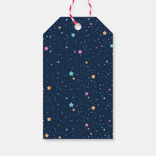 Astronaut Rocket Buitenruimte 1ste verjaardag Cadeaulabel (Achterkant)