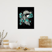 Astronaut Rocket Ride and Tunes Poster (Keuken)
