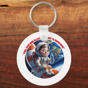Astronaut Rocket Ship Space Adventure Sleutelhange Sleutelhanger