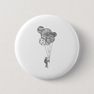 astronaut ronde button 5,7 cm