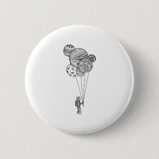 astronaut ronde button 5,7 cm (Voorkant)