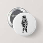 Astronaut Ronde Button 5,7 Cm (Voorkant /achterkant)