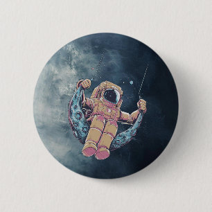 Astronaut Ronde Button 5,7 Cm