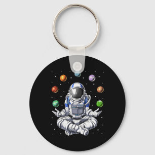 Astronaut Ruimte Planeten Meditatie Yoga Spirituee Sleutelhanger