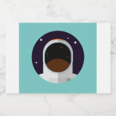 astronaut ruimteastronomieuniversum likeurfles etiket (Enkel label)