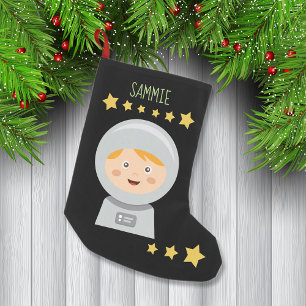 Astronaut - ruimtevaarder sterren in de ruimte kleine kerstsok