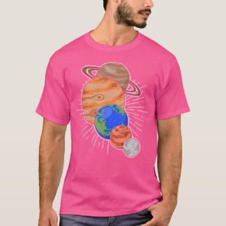 Astronaut Ruimtevaart Planeten Astronomie Wetensch T-shirt
