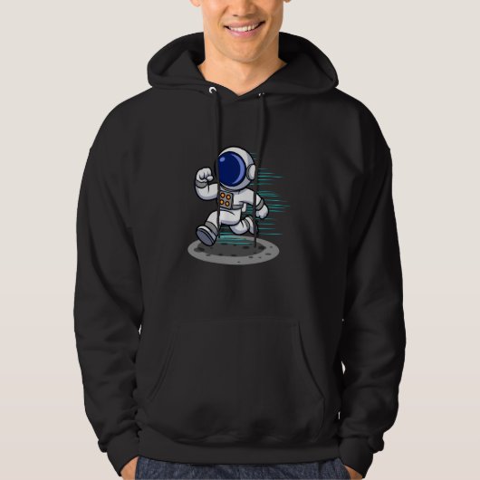 Astronaut Running Adventure Hoodie (Voorkant)
