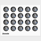 Astronaut Schaats Quant QNT Crypto Coin HODL Token Ronde Sticker (Vel)