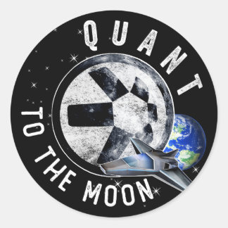 Astronaut Schaats Quant QNT Crypto Coin HODL Token Ronde Sticker