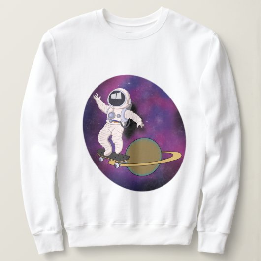Astronaut schaatsen in de ruimte trui (Design voorkant)