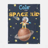 👨 🚀 Astronaut schattig Ruimtethema Aangepaste fo Fleece Deken (Voorkant)