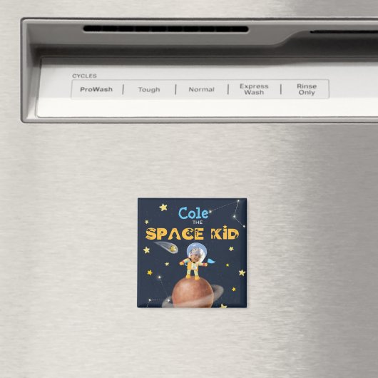👨 🚀 Astronaut schattig Ruimtethema Aangepaste fo Magneet (Insitu (Vaatwasser))
