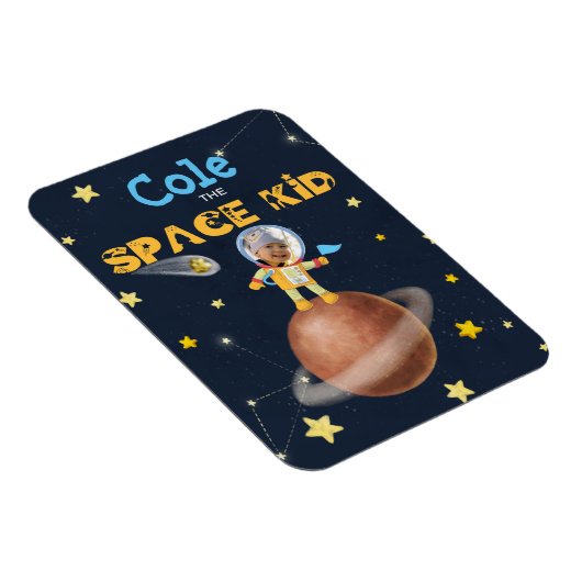 👨 🚀 Astronaut schattig Ruimtethema Aangepaste fo Magneet (Rechterzijde)