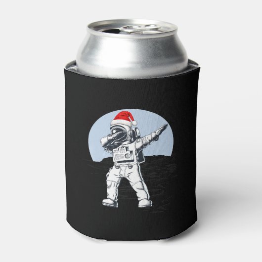 Astronaut schep op de maan ruimte Kerstmis Graphic Blikjeskoeler (Blikje Voorkant)
