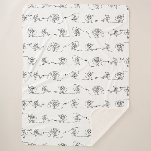 Astronaut Sherpa Blanket Sherpa Deken (Voorkant)