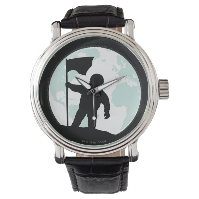 Astronaut Silhouette Horloge (Voorkant)