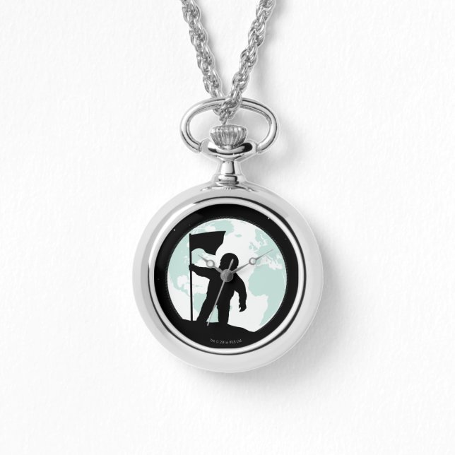Astronaut Silhouette Horloge (Voorkant)