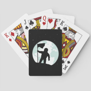 Astronaut Silhouette Pokerkaarten