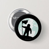 Astronaut Silhouette Ronde Button 5,7 Cm (Voorkant /achterkant)