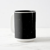 Astronaut Silhouette Tweekleurige Koffiemok (Voorkant links)
