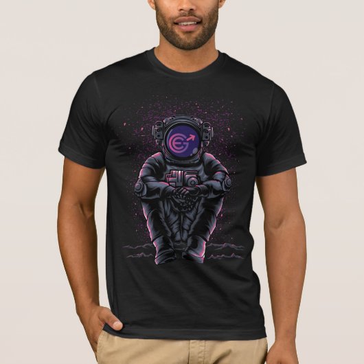 Astronaut Sitting Evergro w EGC Crypto To Moon T-shirt (Voorkant)