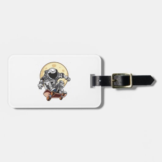 Astronaut Skate Bagagelabel (Voorkant horizontaal)