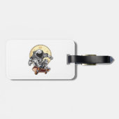 Astronaut Skate Bagagelabel (Achterkant horizontaal)