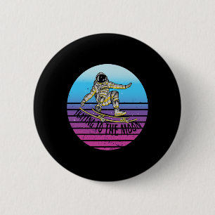 Astronaut Skateboarden Ruimte Trick Beweging Futur Ronde Button 5,7 Cm