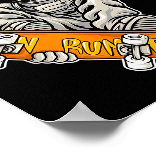 Astronaut Skateboarder, Skateboarding Lover, Astro Poster (Hoek)