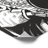 Astronaut Skeleton Spooky Skull Poster (Hoek)