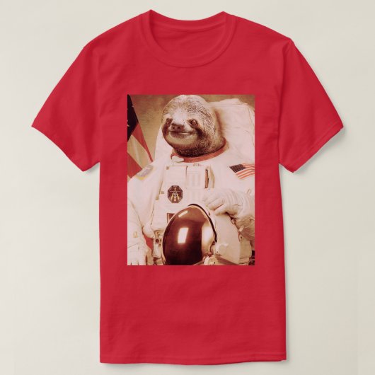 Astronaut Sloth Classic 1 T-shirt (Design voorkant)