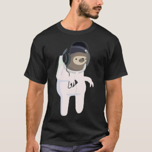 Astronaut Sloth Sticker T-shirt