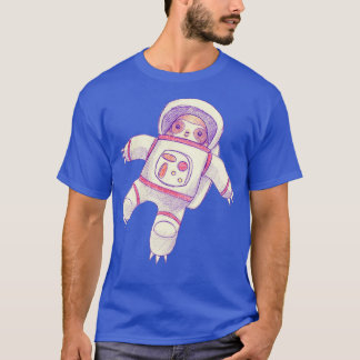 Astronaut Sloth-tekening T-shirt