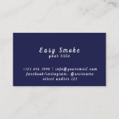 Astronaut Smoke Vape Shop Carte de visite (Dos)