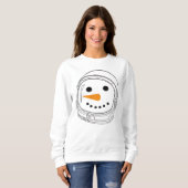 Astronaut Snowman Sweatshirt - Grappige Kerst (Voorkant volledig)