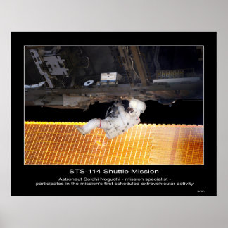 Astronaut Soichi Noguchi extraveure activiteit Poster