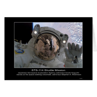 Astronaut Soichi Noguchi golft bij astronaut Steph