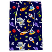Astronaut Space Aliens Gift Bag Medium Cadeauzakje (Voorkant)