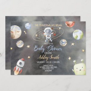Astronaut Space Baby shower Uitnodiging
