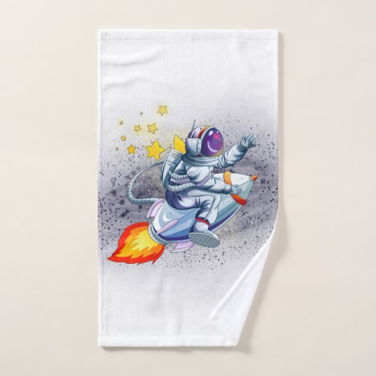 Astronaut Space Boy's Custom Bad Handdoek (Handdoek)