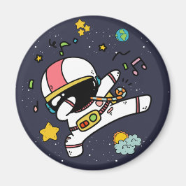 astronaut space Cartoon Magneet