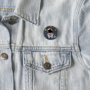 astronaut space Cartoon Ronde Button 3,2 Cm