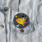 astronaut space Cartoon Ronde Button 7,6 Cm (In situ)