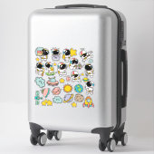 astronaut space Cartoon Sticker (Koffer)