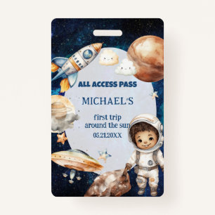 Astronaut Space eerste reis rond de Sun ID-Kaart Badge