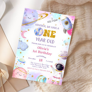 Astronaut Space First Trip ROND the Sun Birthday Kaart