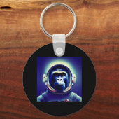 Astronaut Space Galaxy Monkey Sleutelhanger (Voorkant)